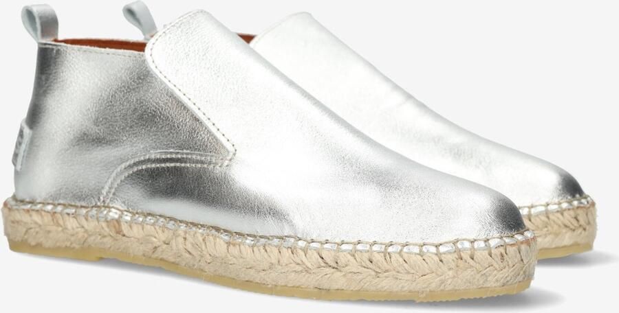 SHABBIES Espadrilles Dames Elche Lofa Metallic Leer Zilver - Foto 2