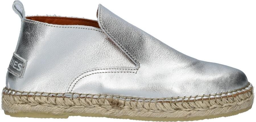 SHABBIES Espadrilles Dames Elche Lofa Metallic Leer Zilver - Foto 3