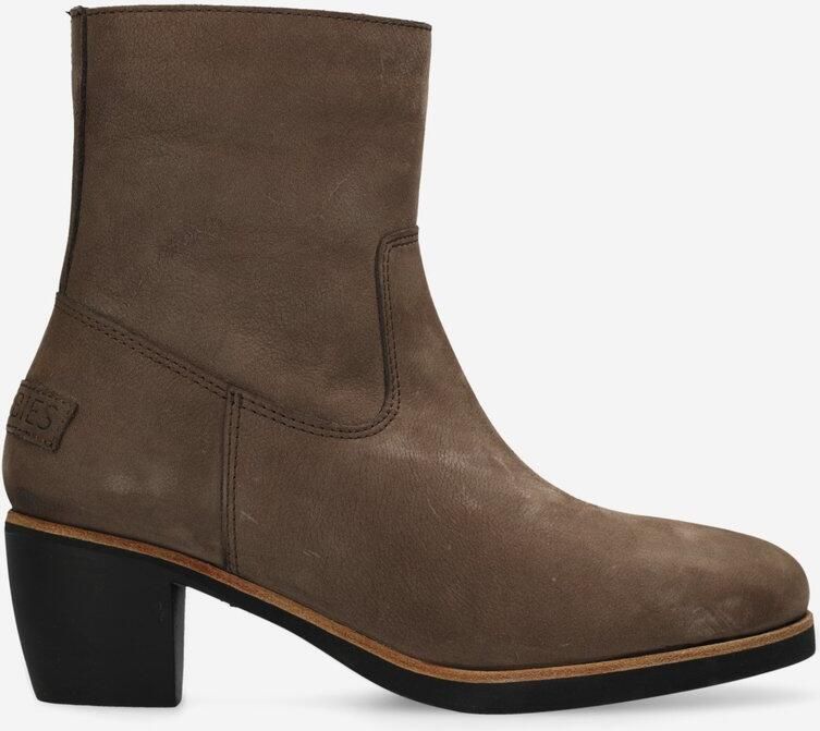 Shabbies Amsterdam Enkellaarzen Lucie Anki Taupe Dames Laarzen