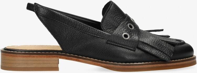 Shabbies Amsterdam Fes Slingback Leer Zwart