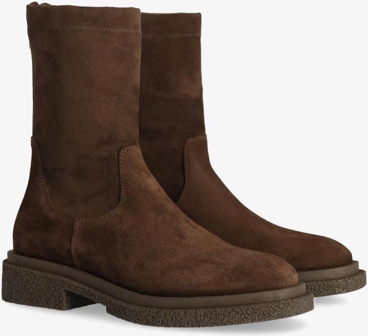 Shabbies Amsterdam Enkellaarzen Jane Chelsea Brown Dames Laarzen