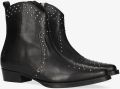 Shabbies Amsterdam Enkellaarzen Janina Ankie Studs Black Dames Laarzen - Zwart