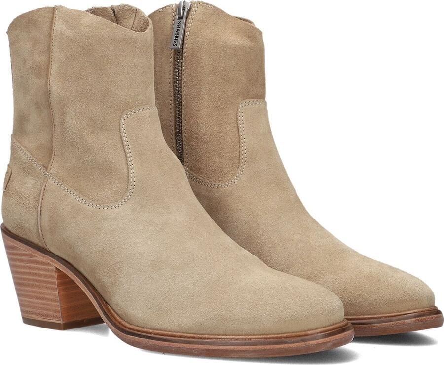 Shabbies Amsterdam Shabbies Joolz Ankie Enkellaarsjes Enkelboots met rits Dames Beige