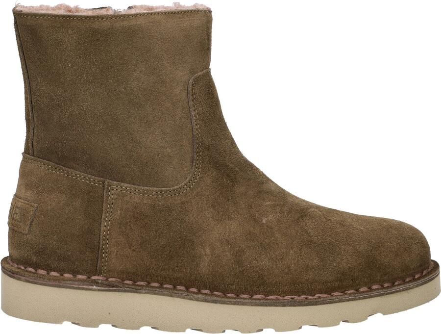 Shabbies Amsterdam Palissa Mila Zip dames gevoerde boots Kaki
