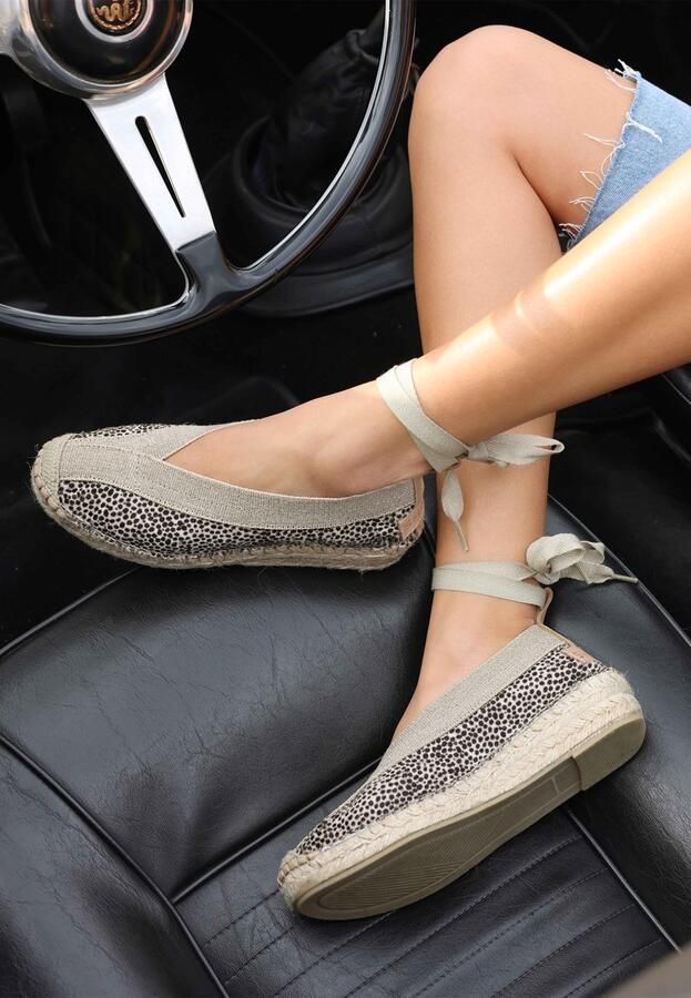 Shabbies Amsterdam Espadrille Palma Kimono Puntos Beige - Foto 2