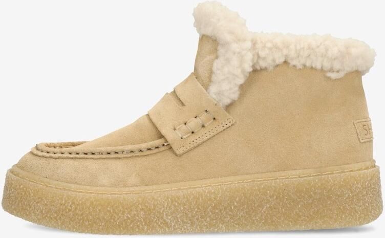 Shabbies Amsterdam Senna Anna leren suède sneakers beige - Foto 4