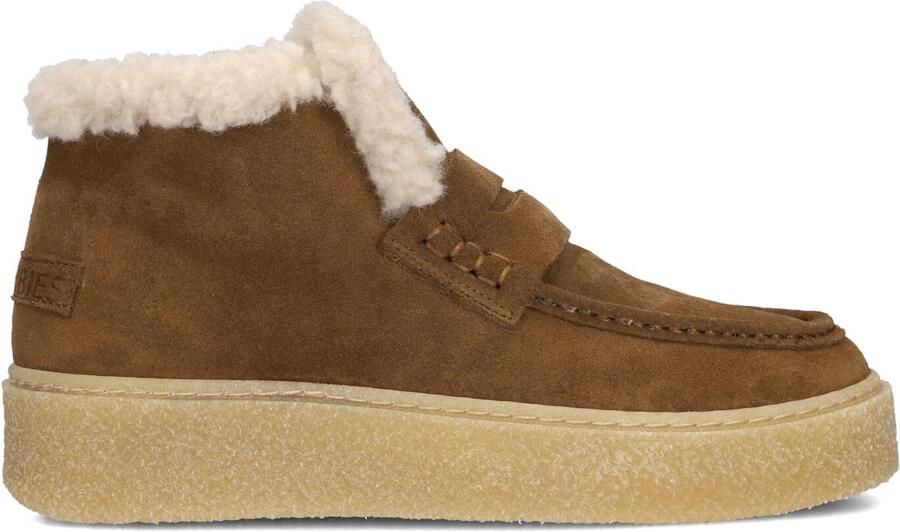 SHABBIES Enkelboots Dames Senna Anna Suède Bruin