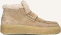 SHABBIES Enkelboots Dames Senna Anna Suède Beige - Beige