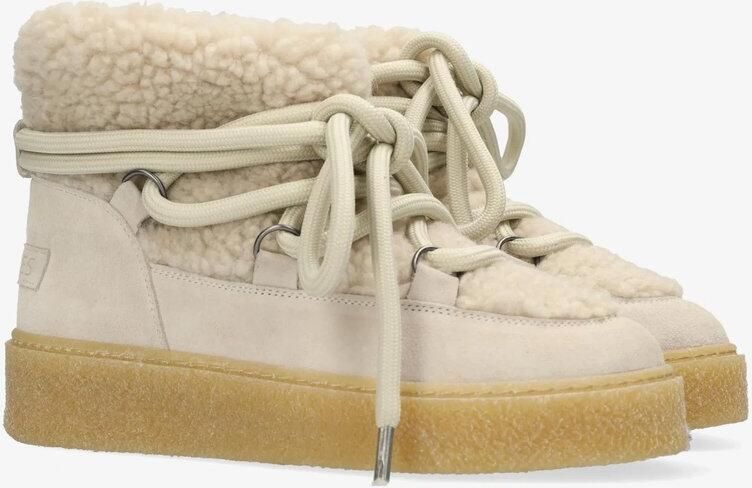 SHABBIES Vachtlaarzen Dames Senna Lana Suède Beige - Foto 5
