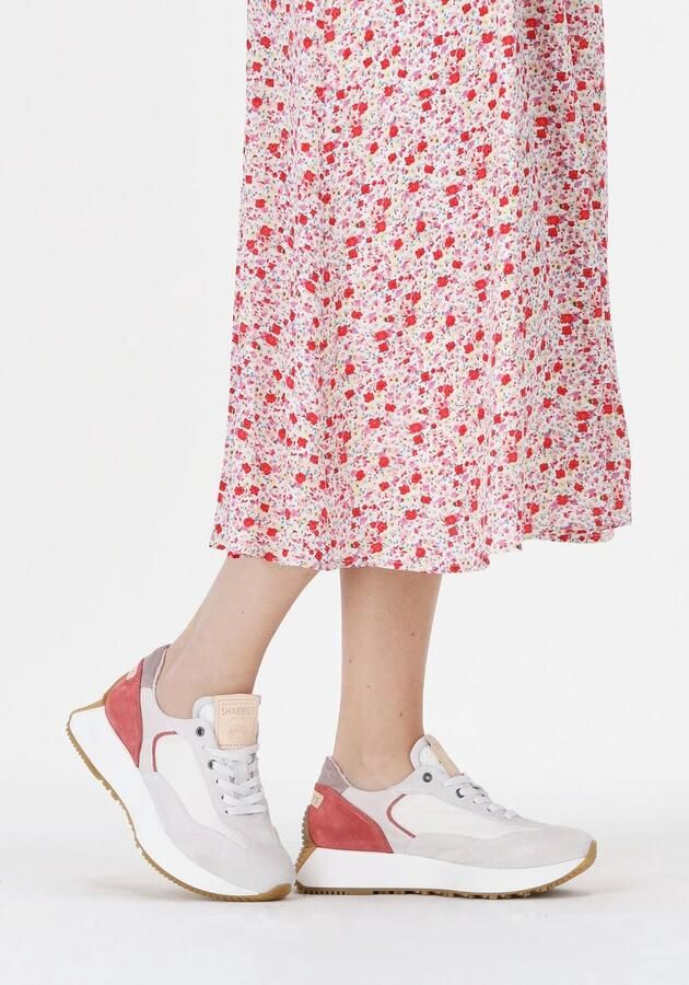 Shabbies Amsterdam Shabbies 101020285 Lage sneakers Leren Sneaker Dames Wit - Foto 5