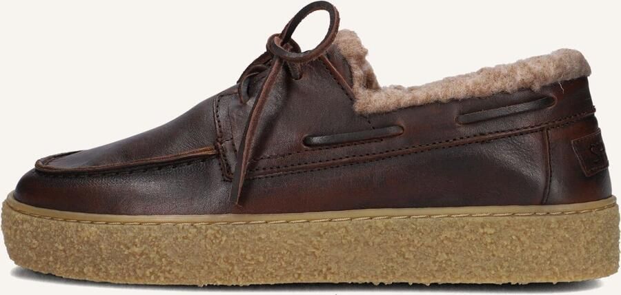 SHABBIES Veterschoenen Dames Chewy Moccasin Maat: 36 Materiaal: Leer Kleur: Bruin - Foto 9