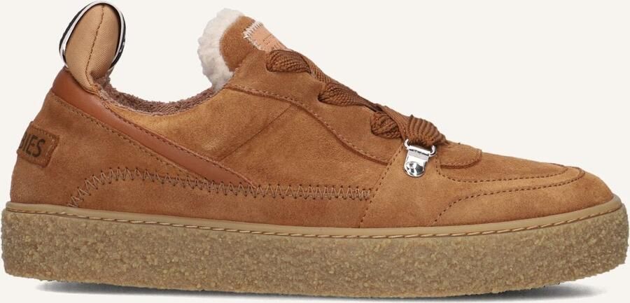 SHABBIES Lage Sneakers Dames Chewy Unna Maat: 42 Materiaal: Suède Kleur: Camel