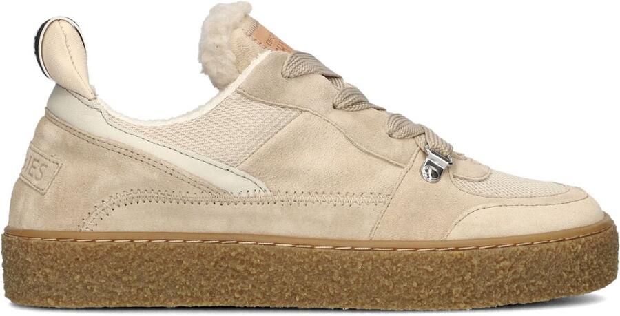 SHABBIES Lage Sneakers Dames Chewy Unna Maat: 36 Materiaal: Suède Kleur: Beige - Foto 4