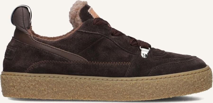 SHABBIES Lage Sneakers Dames Chewy Unna Maat: 39 Materiaal: Suède Kleur: Bruin
