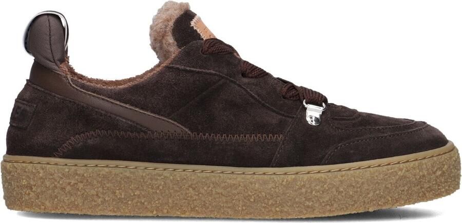SHABBIES Lage Sneakers Dames Chewy Unna Maat: 39 Materiaal: Suède Kleur: Bruin