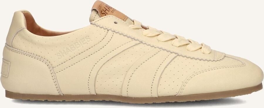 Shabbies Amsterdam Shabbies Ciska Base Sneakers Dames Leren Sneaker Beige
