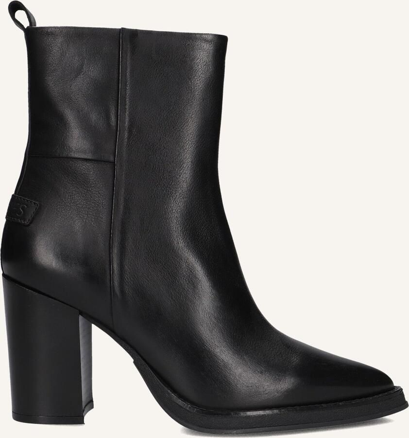 Shabbies Amsterdam Shabbies Grunch Ami Enkellaarsjes Enkelboots met rits Dames Zwart - Foto 6