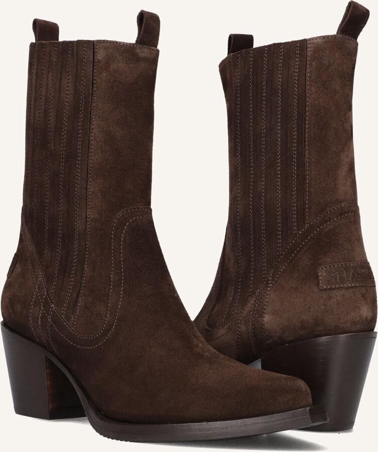 SHABBIES Enkellaarsjes Dames Jaymie Shelly Maat: 39 Materiaal: Suède Kleur: Bruin - Foto 2