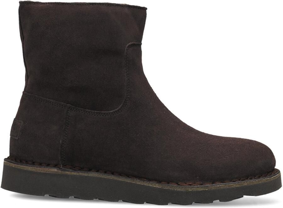 SHABBIES Enkelboots Dames Palissa Mia Zip Maat: 36 Materiaal: Suède Kleur: Bruin - Foto 3
