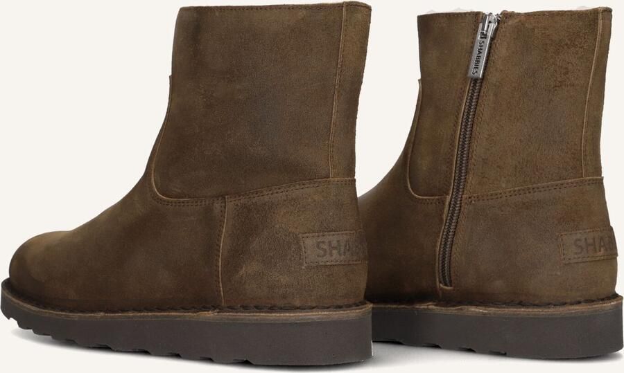 SHABBIES Enkellaarsjes Dames Palissa Mia Zip Maat: 37 Materiaal: Suède Kleur: Bruin - Foto 2