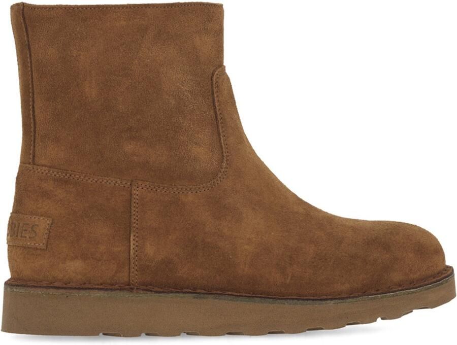 Shabbies Amsterdam Shabbies Palissa Mia Zip Enkellaarsjes Enkelboots met rits Dames Camel - Foto 6
