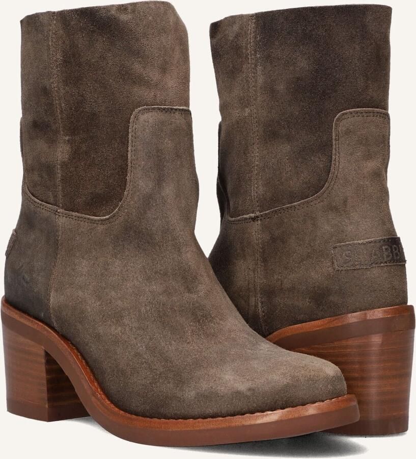 SHABBIES Enkellaarsjes Dames Puk Ankie Maat: 40 Materiaal: Suède Kleur: Taupe - Foto 2