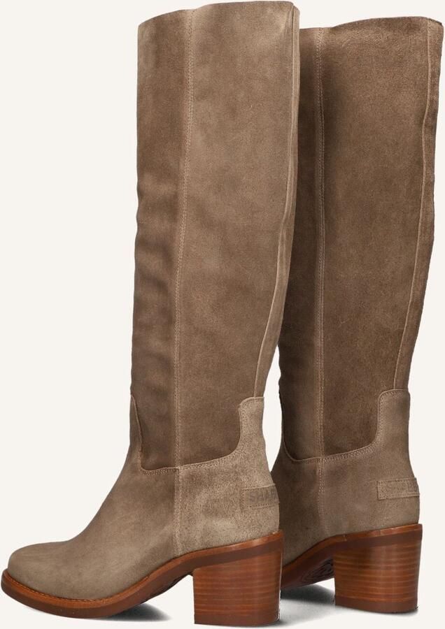 SHABBIES Hoge Laarzen Dames Puk Tuba Maat: 37 Materiaal: Suède Kleur: Taupe - Foto 2