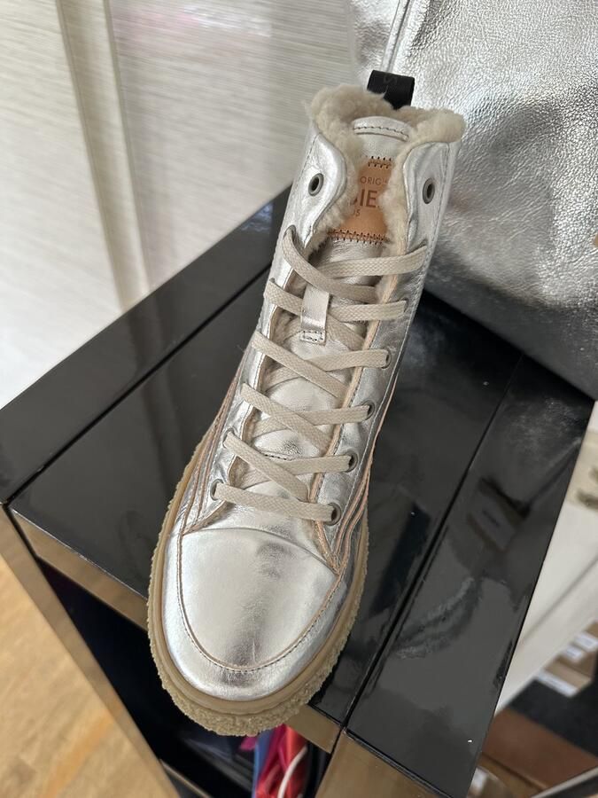 Shabbies Amsterdam Shabbies Silver Sneaker Chewy Lily