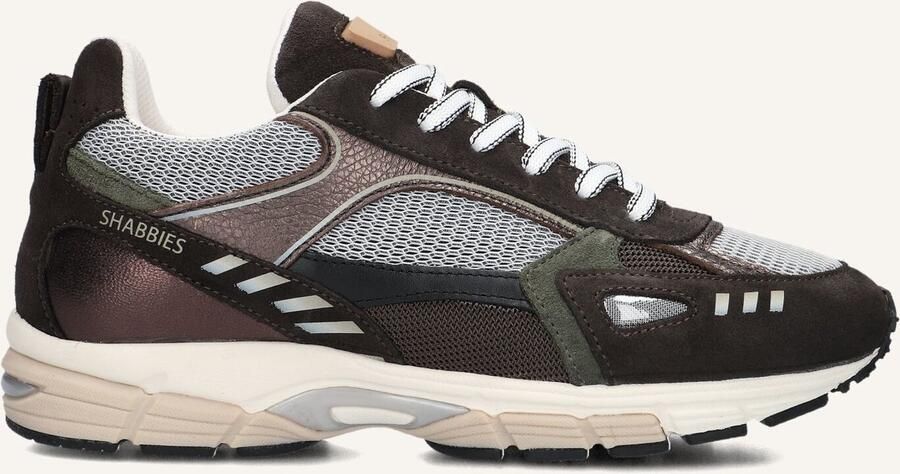 SHABBIES Lage Sneakers Dames Abbey Masha Maat: 37 Materiaal: Suède Kleur: Bruin