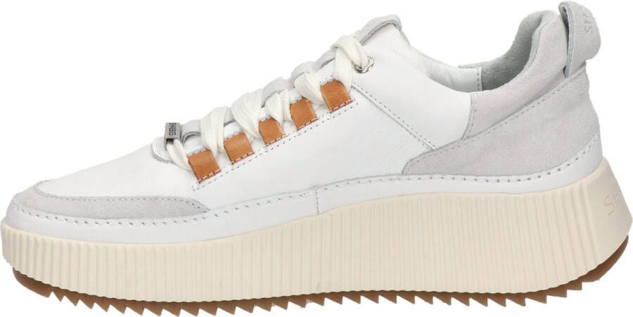 Shabbies Amsterdam Shabbies 101020381 Shs1454 Lage sneakers Leren Sneaker Dames Wit - Foto 10