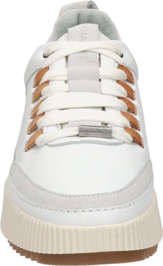 Shabbies Amsterdam Shabbies 101020381 Shs1454 Lage sneakers Leren Sneaker Dames Wit - Foto 5