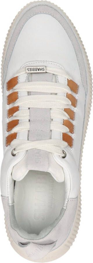 Shabbies Amsterdam Shabbies 101020381 Shs1454 Lage sneakers Leren Sneaker Dames Wit - Foto 14