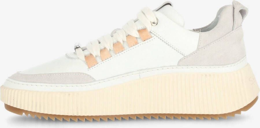 Shabbies Amsterdam Shabbies 101020381 Shs1454 Lage sneakers Leren Sneaker Dames Wit - Foto 11