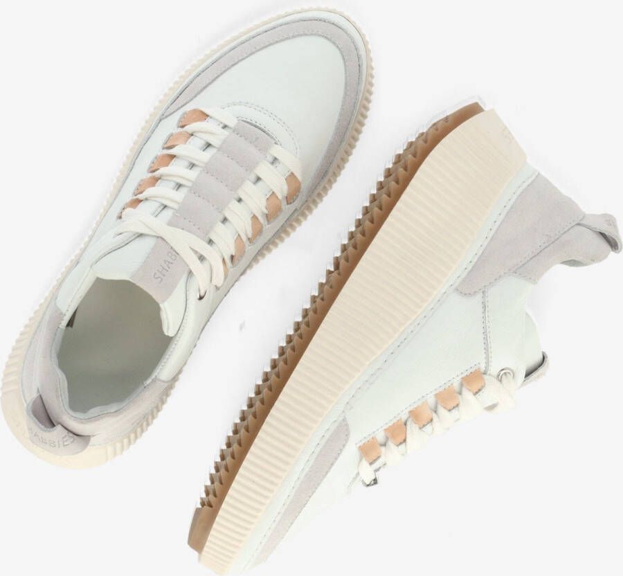 Shabbies Amsterdam Shabbies 101020381 Shs1454 Lage sneakers Leren Sneaker Dames Wit - Foto 2