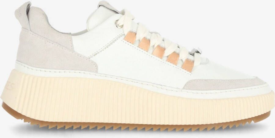 Shabbies Amsterdam Shabbies 101020381 Shs1454 Lage sneakers Leren Sneaker Dames Wit - Foto 9