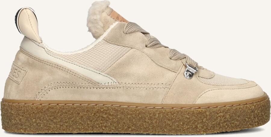 SHABBIES Lage Sneakers Dames Chewy Unna Maat: 41 Materiaal: Suède Kleur: Beige