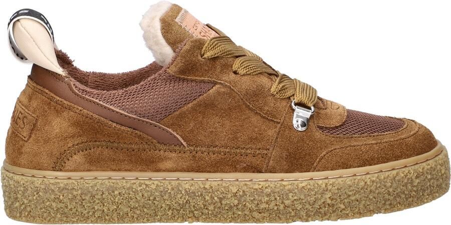 SHABBIES Lage Sneakers Dames Chewy Unna Maat: 40 Materiaal: Suède Kleur: Bruin
