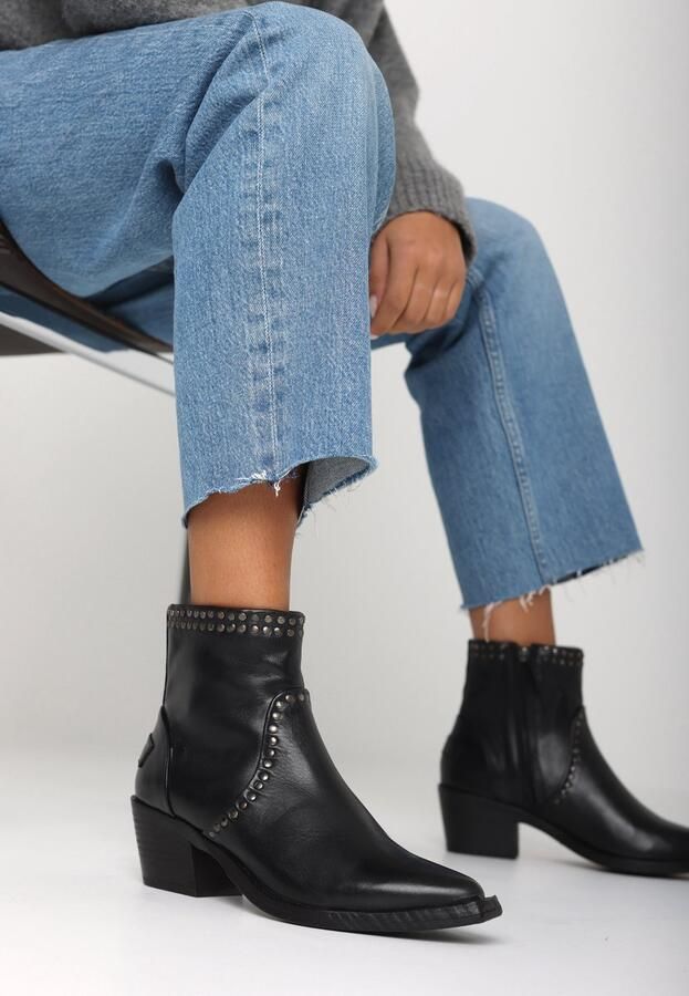 Shabbies Amsterdam Enkellaarzen Wieke Vintage Black Dames Laarzen