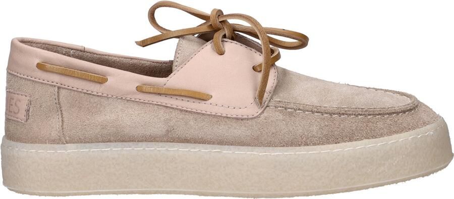 Shabbies Amsterdam Zenne Mocca boatshoe Suède Zand