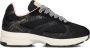SHABBIES Lage Sneakers Dames Celia Race Maat: 38 Materiaal: Leer Kleur: Zwart - Thumbnail 1