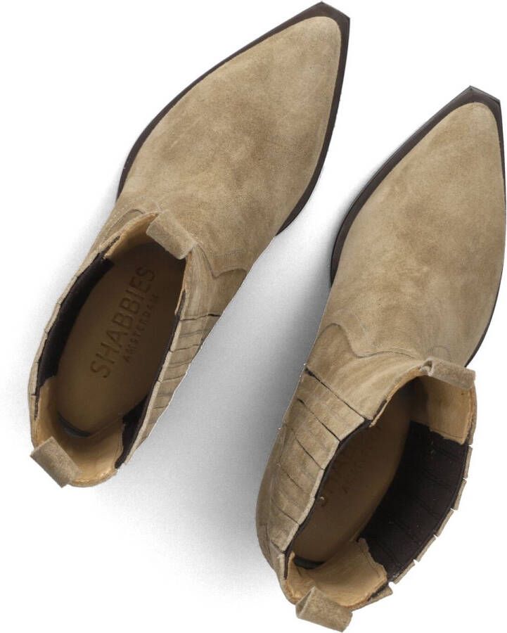 Shabbies Amsterdam Shabbies Jaymie Shelly Enkellaarsjes Dames Taupe