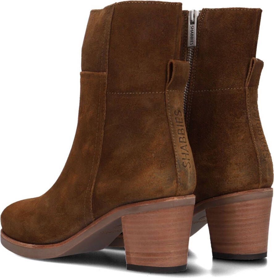 Shabbies Amsterdam Shabbies Lieve G Ankle Boot Enkellaarsjes Enkelboots met rits Dames Bruin - Foto 2