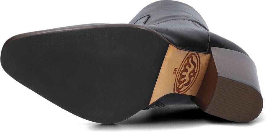 Shabbies Amsterdam Shabbies Loju Bootie Enkellaarsjes Enkelboots met rits Dames Zwart - Foto 4