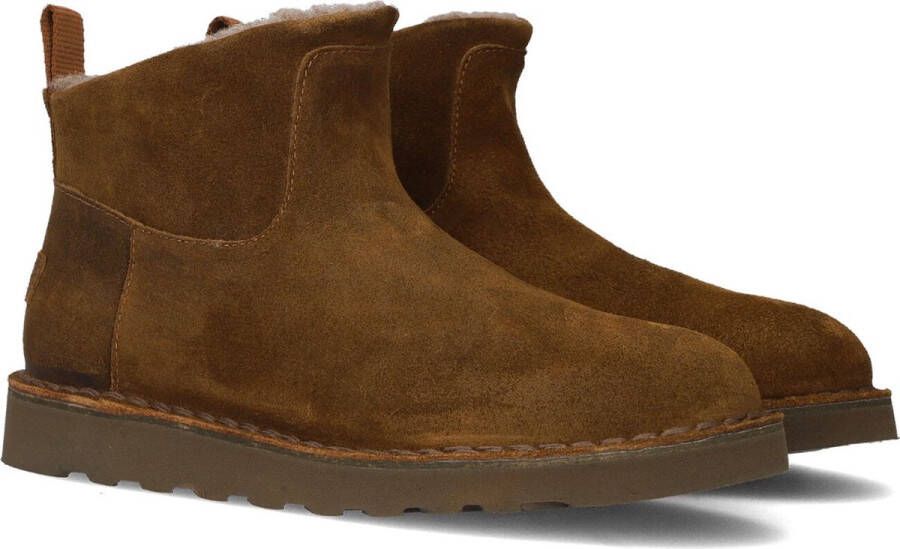 SHABBIES Vachtlaarzen Dames Palissa Ankle Boot Suède Bruin