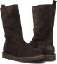 SHABBIES Enkelboots Dames Palissa Mia High Zip Maat: 38 Materiaal: Suède Kleur: Bruin - Thumbnail 2