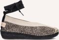 Shabbies Amsterdam Dames Instappers & Ballerina's Shabbies Palma Kimono Black white Zwart - Zwart