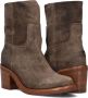 SHABBIES Enkellaarsjes Dames Puk Ankie Maat: 40 Materiaal: Suède Kleur: Taupe - Thumbnail 2