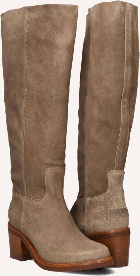 SHABBIES Hoge Laarzen Dames Puk Tuba Maat: 41 Materiaal: Suède Kleur: Taupe - Foto 2