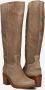 SHABBIES Hoge Laarzen Dames Puk Tuba Maat: 41 Materiaal: Suède Kleur: Taupe - Thumbnail 2