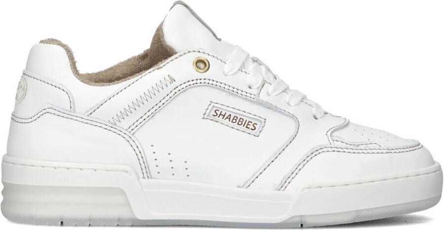 Shabbies Amsterdam Shabbies Revin Contra Sneakers Leren Sneaker Dames Wit